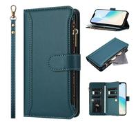 Funda para Oneplus Nord CE4 Lite 5G, funda de piel a prueba de golpes con cierre magnético y función atril para Oneplus Nord CE4 Lite 5G, color verde oscuro