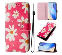 Funda para Oneplus Nord CE4 Lite 5G, piel de primera calidad, con función atril y ranuras para tarjetas, compatible con Oneplus Nord CE4 Lite 5G, margarita rosa