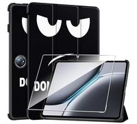 Funda para Oneplus Pad 2/OPPO Pad 3 Pro 12.1" 2024 +1 Pack Cristal Vidrio Templado,con Función Soporte,Anti-Arañazos Protectora Case función -Ojos Grandes