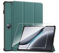 Funda para Oneplus Pad 2/OPPO Pad 3 Pro 12.1" 2024 +1 Pack Cristal Vidrio Templado,con Función Soporte,Anti-Arañazos Protectora Case función -Verde