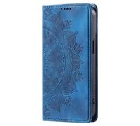 Funda para OPPO A1 5G/A98/F23 5G, diseño de mandala en relieve, de piel sintética, con función atril, tarjeteros, a prueba de golpes, funda protectora para OPPO A1 5G/A98/F23 5G, azul