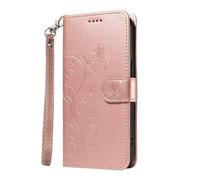 Funda para OPPO A16/A16S/A55 5G/A54 4G, diseño de árbol en relieve, a prueba de golpes, funda magnética [soporte] tarjeteros, funda de piel con tapa para OPPO A16/A16S/A55 5G/A54 4G, oro rosa