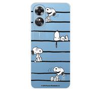 Funda para OPPO A17 Oficial de Peanuts Snoopy Rayas para Proteger tu móvil. Carcasa para OPPO de Silicona Flexible con Licencia Oficial de Snoopy