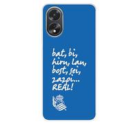 Funda para OPPO A38 - A18 del Real Sociedad de Fútbol Real Grito afición tansparente para Proteger tu móvil. Carcasa de Silicona Flexible con Licencia Oficial Real Sociedad de Fútbol
