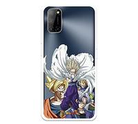 Funda para OPPO A52 Oficial de Dragon Ball Guerreros Saiyans para Proteger tu móvil. Carcasa para OPPO de Silicona Flexible con Licencia Oficial de Dragon Ball.