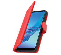 Funda para Oppo A53 Tarjetero Soporte Vídeo Rojo