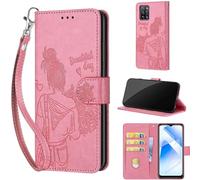 Funda para OPPO A55 5G / A54 4G / A53s 5G / A16 4G Carcasa, Flip Folio Cuero Magnético Carcasa con Ranura para Tarjeta Compatible OPPO A54s / A56 5G / A16s / Realme V11 5G Rosa