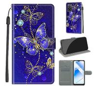 Funda para OPPO A55 5G, Carcasa OPPO A54 4G Libro con Tapa de Cuero Piel Billetera Case Flip Cover con Kickstand, Hebilla Magnetica, Ranuras Tarjetas Carcasa para OPPO A16 4G / A53s 5G / OPPO A54s