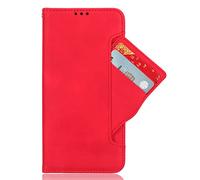 Funda para OPPO A5X 4G/A5X 5G,PU Cuero Flip Caso de teléfono con Ranuras móviles para Tarjetas.Diseño de Soporte,protección contra caídas-Red
