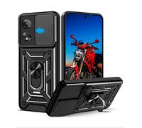 Funda para OPPO A78 5G, Tapa Deslizante para La Cámara, Armadura Carcasa con 360° Magnético Anillo Soporte Silicona Antigolpes Protectora Carcasa para OPPO A78 5G