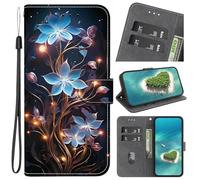 Funda para Oppo A79 5G, diseño de libro, piel sintética, funda de TPU suave, función atril, con ranura para tarjetas, para Oppo A79 5G - Flor de farol