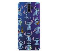 Funda para OPPO A9 2020 - A5 2020 Oficial de Lilo & Stitch Stitch Patron Transparente para Proteger tu móvil. Carcasa para OPPO de Silicona Flexible con Licencia Oficial de Disney