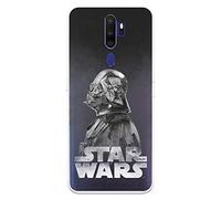 Funda para OPPO A9 2020 - A5 2020 Oficial de Star Wars Darth Vader Fondo Negro para Proteger tu móvil. Carcasa para OPPO de Silicona Flexible con Licencia Oficial de Star Wars.