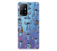 Funda para OPPO A94 5G Oficial de Lilo & Stitch Patron Transparente para Proteger tu móvil. Carcasa para iPhone de Silicona Flexible con Licencia Oficial de Disney