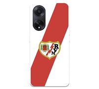 Funda para OPPO A98 5G del Rayo Vallecano Escudo tansparente para Proteger tu móvil. Carcasa de Silicona Flexible con Licencia Oficial Rayo Vallecano