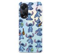 Funda para OPPO A98 5G Oficial de Lilo & Stitch Patron Transparente para Proteger tu móvil. Carcasa para OPPO de Silicona Flexible con Licencia Oficial de Disney