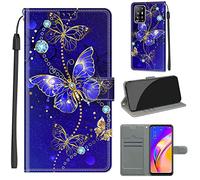 Funda para OPPO F19 Pro+ 5G / Reno5 Z 5G Cover Leather, OPPO F19 Pro+ 5G / Reno5 Z 5G Premium PU Leather Cover, Funda magnética Compatible con OPPO A94 5G / A95 5G / Reno6 Z