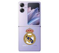 Funda para OPPO Find N2 Flip del Real Madrid Escudo Real Madrid tansparente para Proteger tu móvil. Carcasa de Silicona Flexible con Licencia Oficial Real Madrid