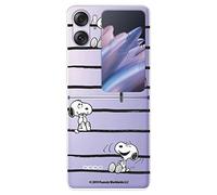 Funda para OPPO Find N2 Flip Oficial de Peanuts Snoopy Rayas para Proteger tu móvil. Carcasa para OPPO de Silicona Transparente Flexible con Licencia Oficial de Snoopy