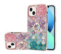 Funda para OPPO Reno 12 Pro 5G con soporte de anillo, a prueba de golpes, brillante, antideslizante, delgada, carcasa rígida de mármol, funda protectora de silicona para OPPO Reno 12 Pro 5G