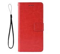 Funda para OPPO Reno 2F,Caso de teléfono Flip magnético,Diseño de Cartera de Cuero PU con Ranuras para Tarjetas -Red