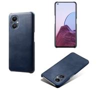 Funda para OPPO Reno 8 Lite,Antideslizante,Protección contra caídas,Casca Trasera de Color sólido Simple,Diseño de Cuero de imitación de plástico-Blue