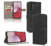 Funda para Oppo Reno12 F, de piel suave, con absorción de golpes, con función atril, tarjetero, ranura para identificación, funda protectora delgada para Oppo Reno12 F, color negro
