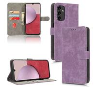 Funda para Oppo Reno12 F, de piel suave de primera calidad, con absorción de golpes, con función atril, tarjetero, ranura para identificación, funda protectora delgada para Oppo Reno12 F, color morado