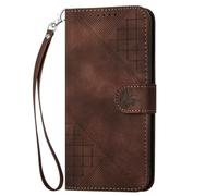 Funda para OPPO Reno12 Pro 5G, funda de piel retro con tapa tipo cartera, funda protectora a prueba de golpes con función atril para OPPO Reno12 Pro 5G, color café