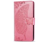 Funda para Oppo Reno12 Pro de piel sintética a prueba de golpes, con cierre magnético, soporte para tarjetas, ranura para identificación, funda protectora de TPU suave para Oppo Reno12 Pro, color rosa