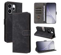 Funda para OPPO Reno15 Pro MAX, [Tecnología de Bloqueo RFID] Fundas de Billetera, Funda OPPO Reno15 Pro MAX con [Soporte]-Negro