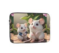 Funda para ordenador portátil de 10 pulgadas, diseño de ratas madre e hijo, adecuada para laptop, tablet, viajes, funda simple