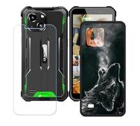 Funda para Oukitel WP32, Cover Suave Silicona TPU Carcasa Caso Protectora Case + Cristal Templado Film Vidrio Protector de Pantalla para Oukitel WP32 (5,93") - KE62