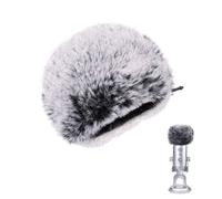 Funda Para Parabrisas De Micrófono Parabrisas De Piel De Micrófono Furry Micrófono Parabrisas Micrófono Gris De Cubierta Micrófono De Pantalla De Felpa Para Puesta En Escena, Fiesta Familiar