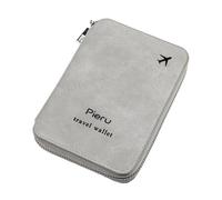 Funda para Pasaporte - Bolsa de Abordaje Multifuncional, Cartera de Viaje con Cremallera de PU | Organizador de Gran Capacidad para Pasaporte, Tarjeta de Embarque, Billetes de Autobús, Tarjetas