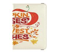 Funda para pasaporte, cartera de piel sintética, insignia de identificación, tarjeta de vacunación, protector de tarjetas para mujeres y hombres, besos de calabaza, cosecha, deseos, feliz, Varios