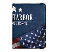 Funda para pasaporte, cartera de piel sintética, insignia de identificación, tarjetero de vacunación, protector de tarjetas para mujeres y hombres, Pearl Harbor, recuerdo, honor, Estados Unidos,