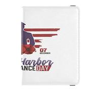 Funda para pasaporte, cartera de piel sintética, tarjetero de vacunación, protector de tarjetas para mujeres y hombres, gráfico Pearl Harbor Día del Recuerdo, Varios colores, Talla única