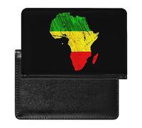 Funda para pasaporte con diseño de mapa de África Reggae Rasta, bonita funda para pasaporte con ranura para tarjetas, funda para pasaporte de viaje
