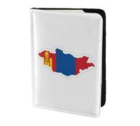 Funda para pasaporte con diseño de mapa de la bandera de Mongolia, funda para pasaporte para tarjetas y documentos