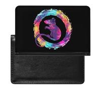 Funda para pasaporte con diseño de silueta de rata, con ranura para tarjetas, funda para pasaporte de viaje