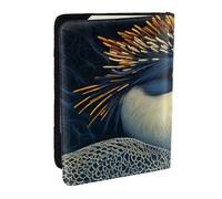 Funda para pasaporte con estampado de pájaro extraño, funda organizadora de viaje de piel sintética para hombres y mujeres, 6.5 pulgadas