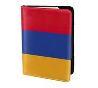 Funda para pasaporte con impresión de la bandera de Armenia para viajes imprescindible, funda para pasaporte para accesorios de viaje para mujeres y hombres, NEGRO, One Size