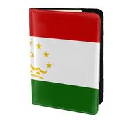 Funda para pasaporte con impresión de la bandera de Tayikistán para viajes imprescindible, funda para pasaporte para accesorios de viaje para mujeres y hombres, NEGRO, One Size