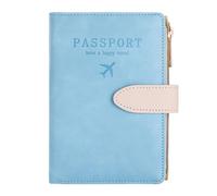 Funda para pasaporte con ranura para tarjeta de crédito y ranura para tarjeta de embarque, funda para pasaporte, funda tipo cartera para pasaporte, libro de viaje, imprescindible, bloqueo RFID,