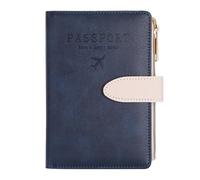 Funda para pasaporte con ranura para tarjeta de crédito y ranura para tarjeta de embarque, funda para pasaporte, funda tipo cartera para pasaporte, libro de viaje, imprescindible, bloqueo RFID,