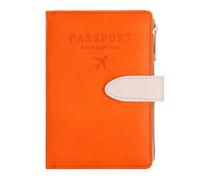 Funda para pasaporte con ranura para tarjeta de crédito y ranura para tarjeta de embarque, funda para pasaporte, funda tipo cartera para pasaporte, libro de viaje, imprescindible, bloqueo RFID,