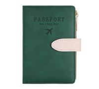 Funda para pasaporte con ranura para tarjeta de crédito y ranura para tarjeta de embarque, funda para pasaporte, funda tipo cartera para pasaporte, libro de viaje, imprescindible, bloqueo RFID,
