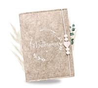 Funda para pasaporte de maternidad de fieltro de alta calidad para carné de maternidad alemán, con compartimentos para imágenes ultrasónicas, carnet de vacunación, tarjeta de seguro, funda protectora