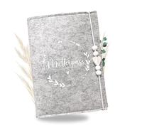 Funda para pasaporte de maternidad de fieltro para carné de maternidad alemán, con compartimentos para imágenes ultrasónicas, carnet de vacunación, tarjeta de seguro, funda protectora hecha a mano,